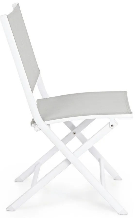 Бял градински стол метален Elin – Bizzotto