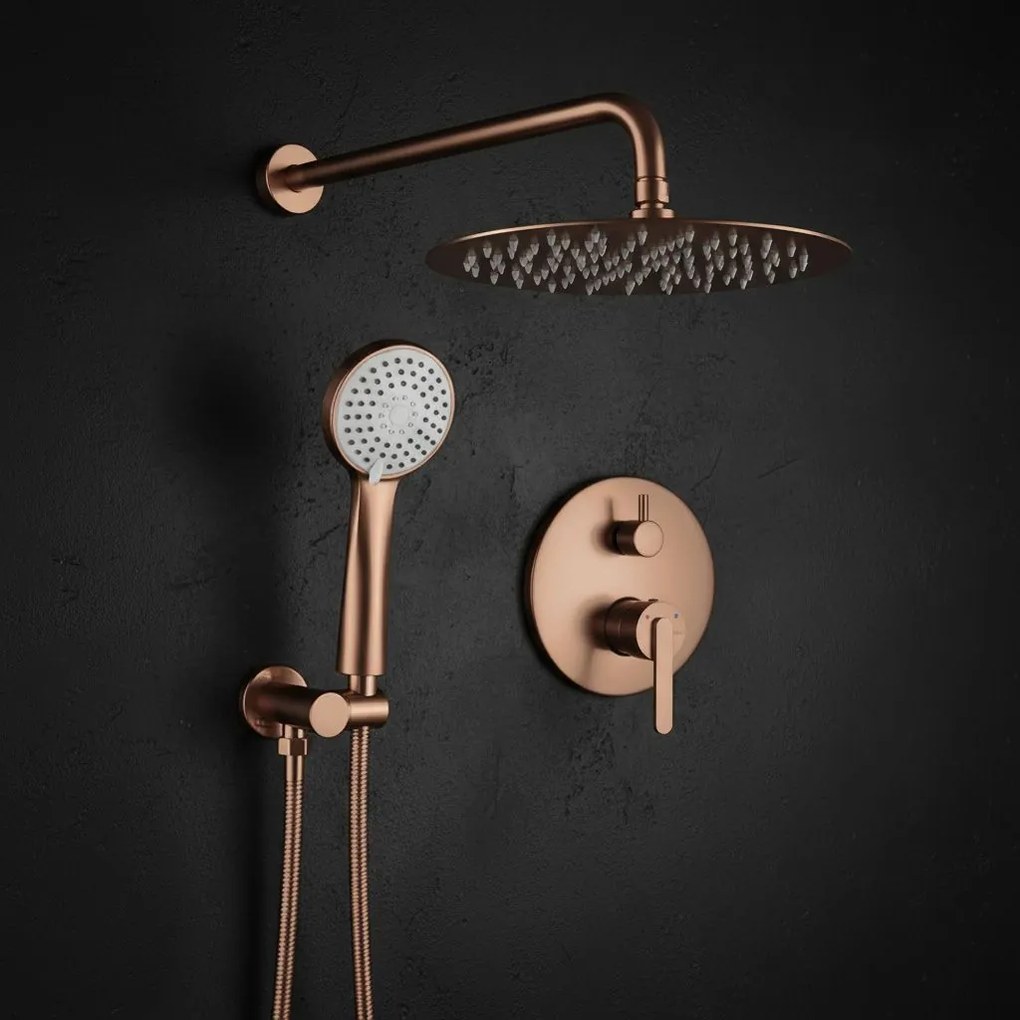 Душ система за вграждане Rea Ontario Brush Copper + BOX