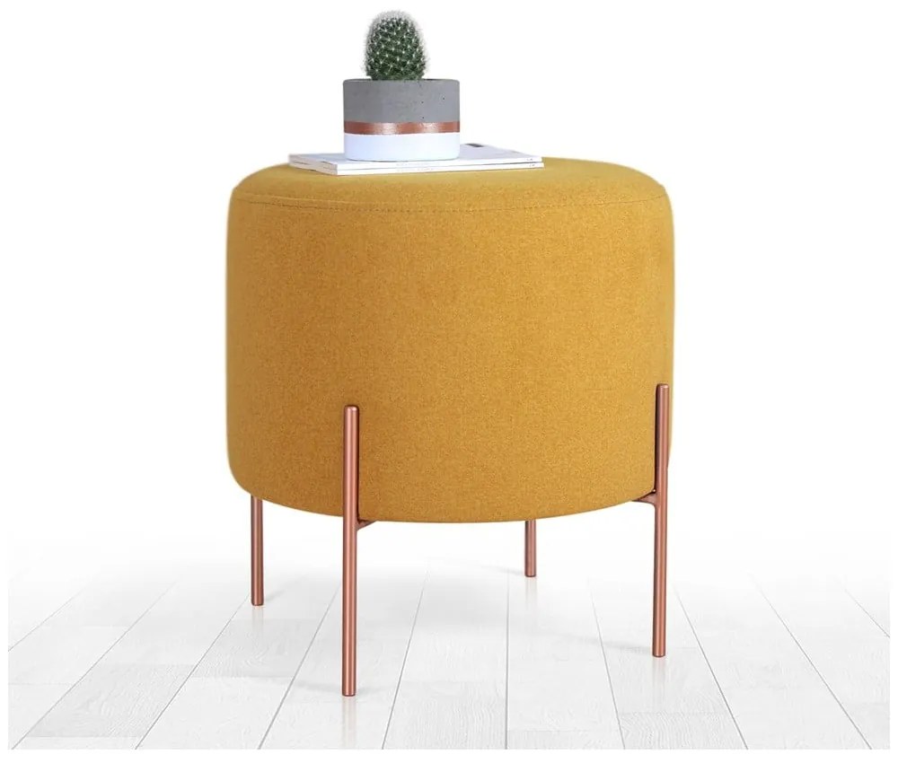 Табуретка в цвят горчица Copper – Artie