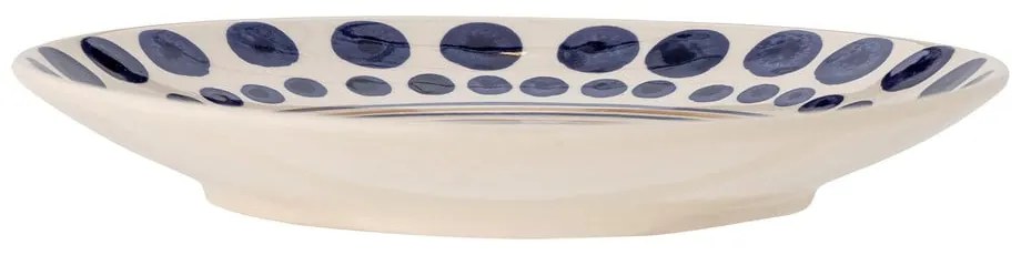 Бяло-тъмносиня керамична чиния ø 27 cm Shama - Bloomingville