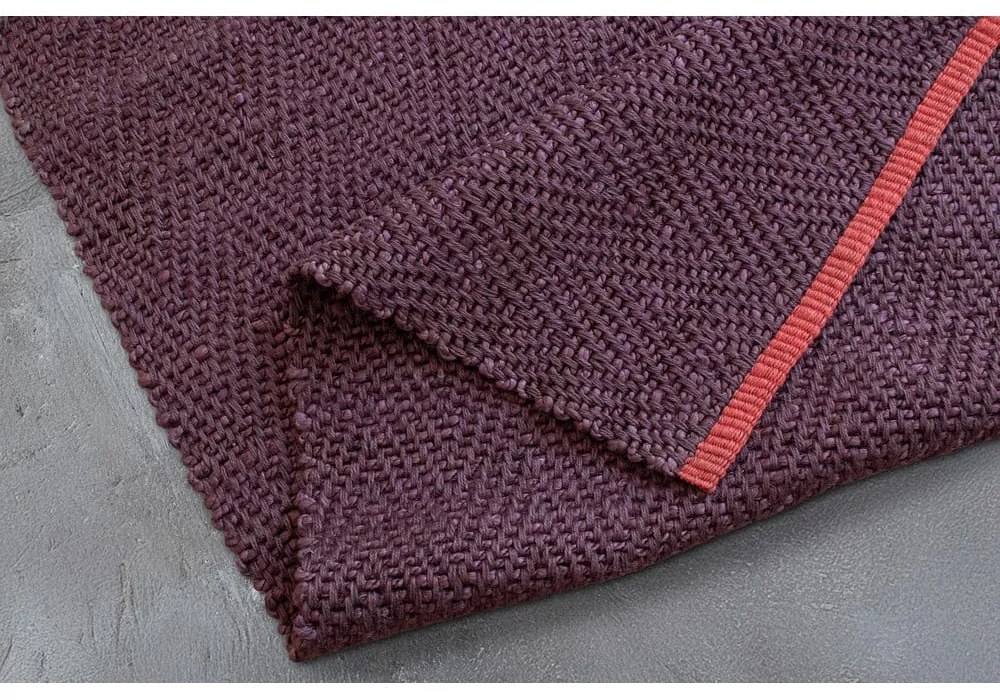 Килим от юта в цвят бордо 50x80 cm Notes – Mette Ditmer Denmark