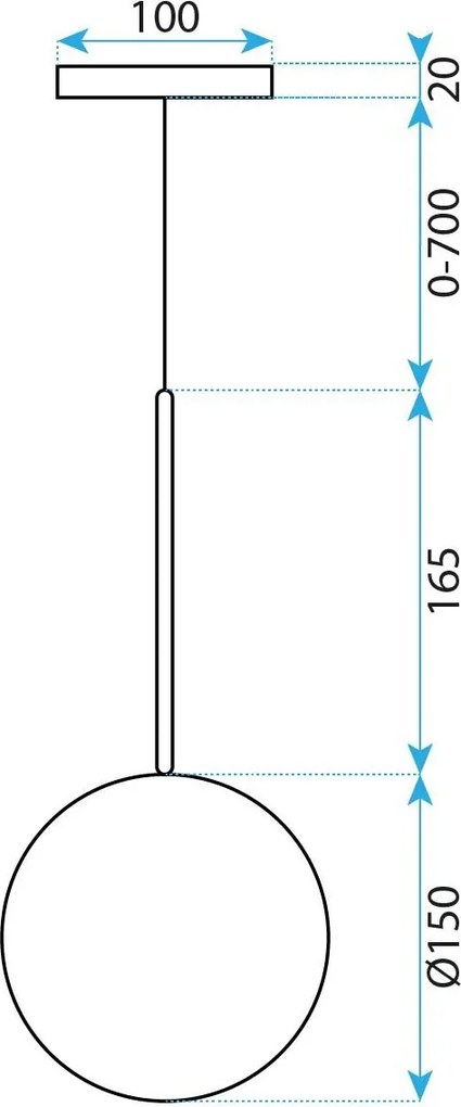 Пендел сфера 15cm APP1681-1CP