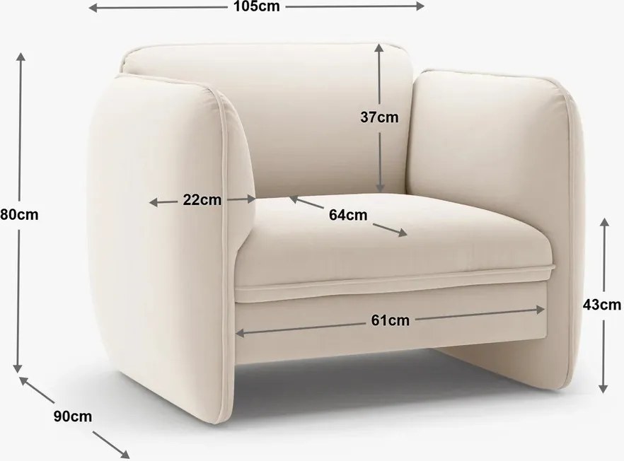 Зелено кадифено кресло Georgia – Micadoni