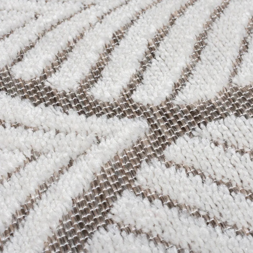 Килим за открито и закрито в цвят слонова кост 66x230 cm Elm Leaf – Flair Rugs