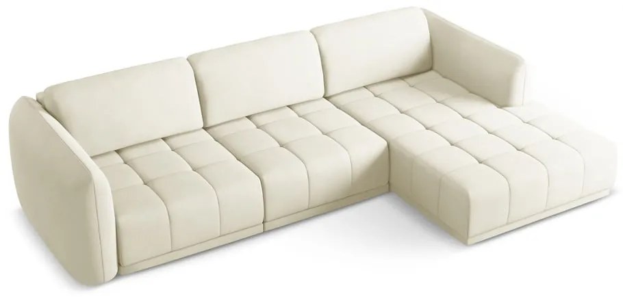 Бял ъглов диван (десен ъгъл) Hoku – Makamii