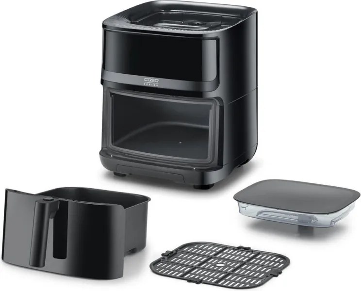 Фритюрник с горещ въздух и пара Caso AirFry & Steam 700, 1700W, 7 л, 10 програми, 60-200°C, Таймер, Прозорец, Напомняне, Черен