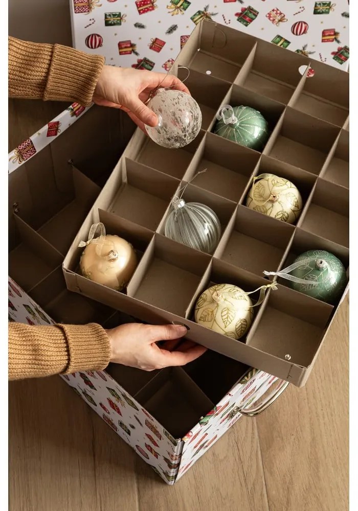 Картонена кутия за съхранение с капак/декоративна 37x50x15 cm Engla Christmas Storage – Bigso