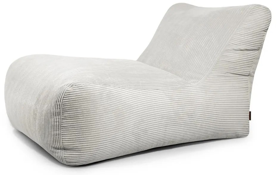 Кремав пуф от рипсено кадифе Lounge 100 – SLOWDOWN