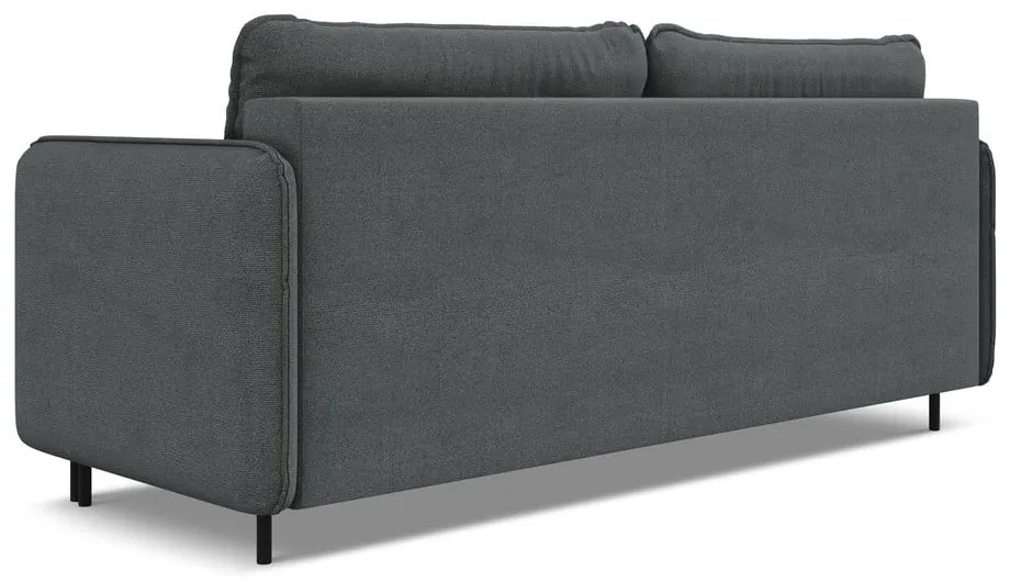 Тъмносив разтегателен диван с място за съхранение 226 cm Luana – Makamii