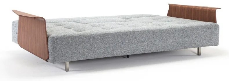 Сив разтегателен диван с подлакътници Twist Granite Long Horn - Innovation