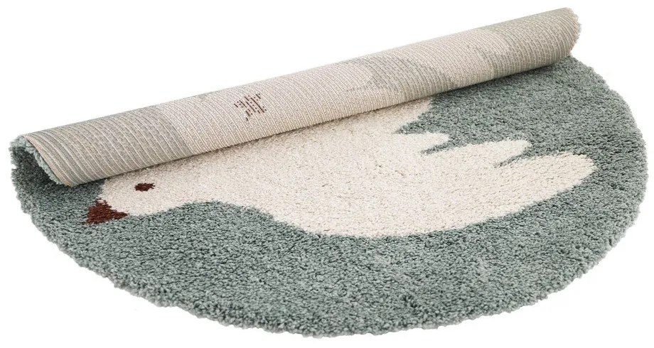 Светлозелен детски килим ø120 cm Bohemian Bird Aqua – Nattiot