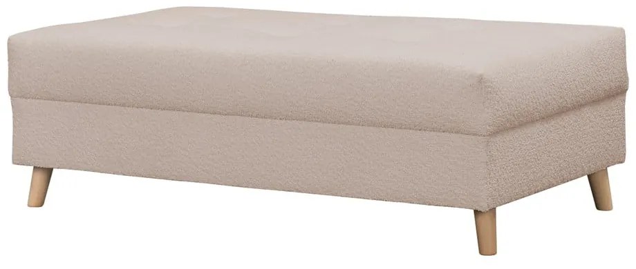 Бежова табуретка от плат bouclé Ariella - Ropez