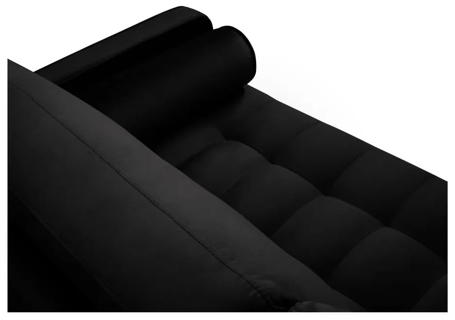 Диван от черно кадифе , 219 см Santo - Milo Casa