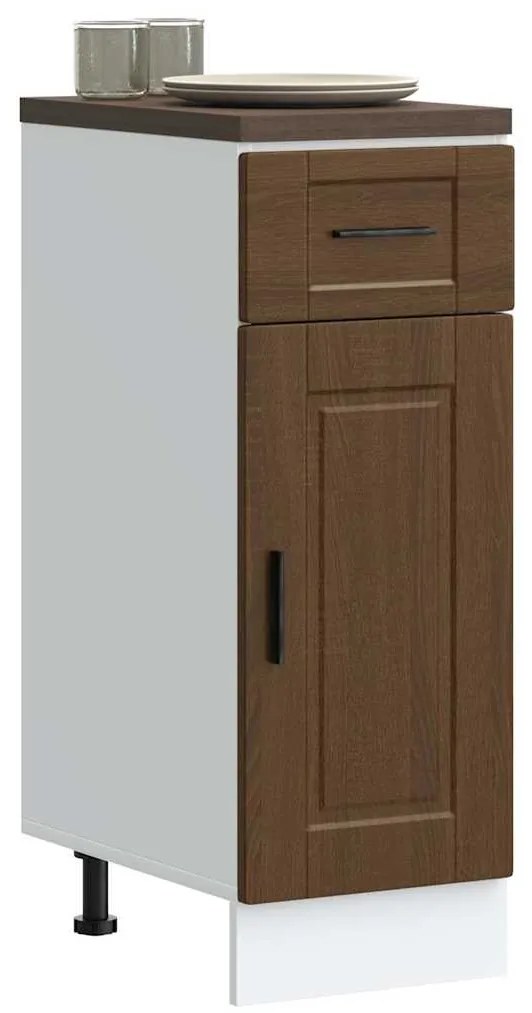 853944 vidaXL Кухненски шкаф Porto, кафяв дъб, инженерно дърво