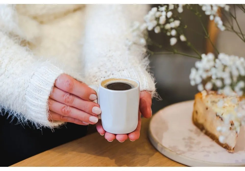 Бели глинени чаши за еспресо в комплект от 2 бр. 80 ml Fuori – Vialli Design