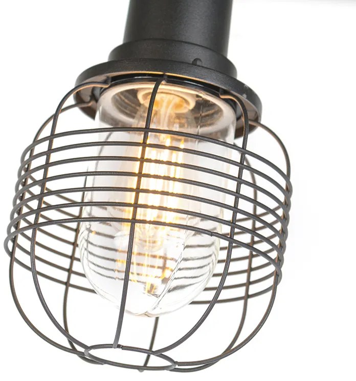 Умна външна лампа черна 3 светлини IP44 вкл. WiFi ST64 - Guardado