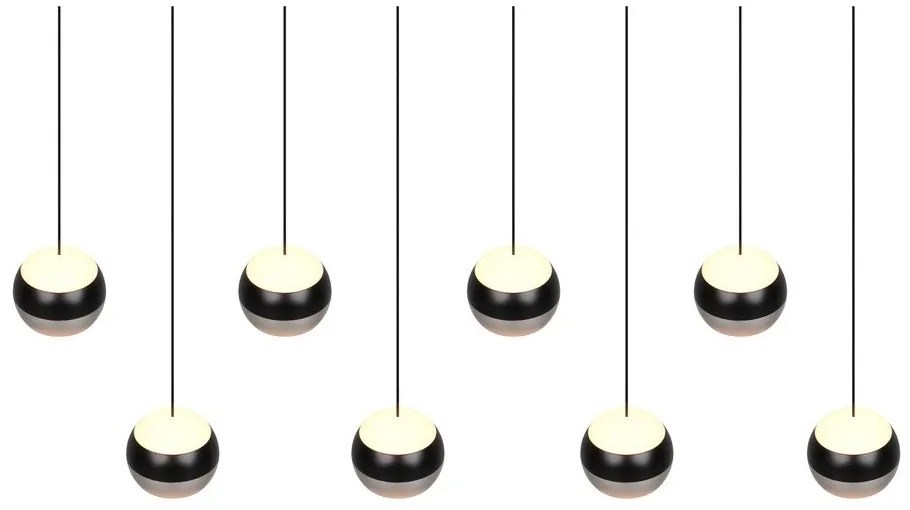 LED висящо осветително тяло в черен и сребрист цвят Orbit – Trio Select