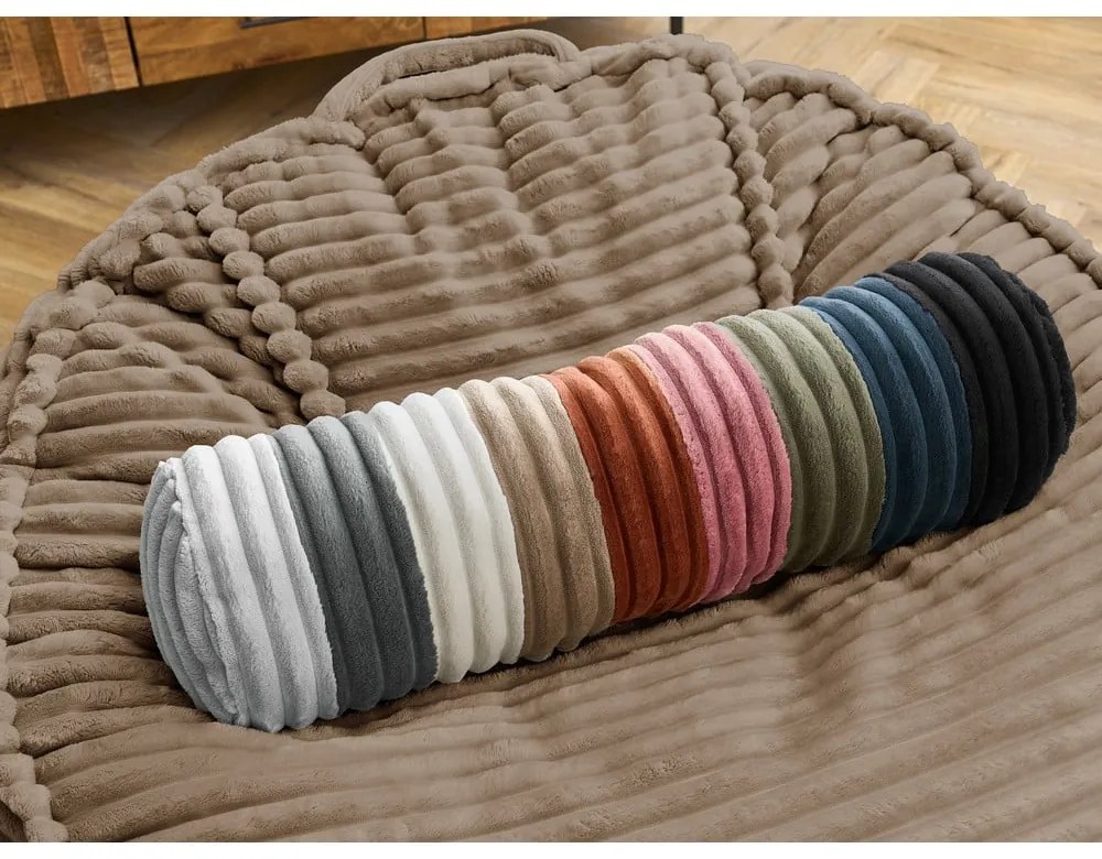 Кафяв пуф от рипсено кадифе Socrate – Bobochic Paris