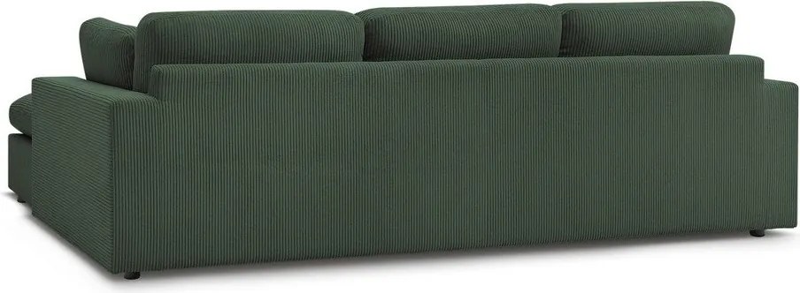 Зелен ъглов диван от рипсено кадифе Belair – Bobochic Paris