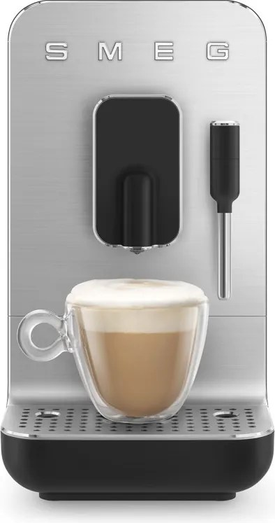 Еспресо машина SMEG Collezione BCC12BLMEU, 1350 W, 19 bar, 1.4 л, 8 функции, Вградена мелачка, Дюза за пара, Черен