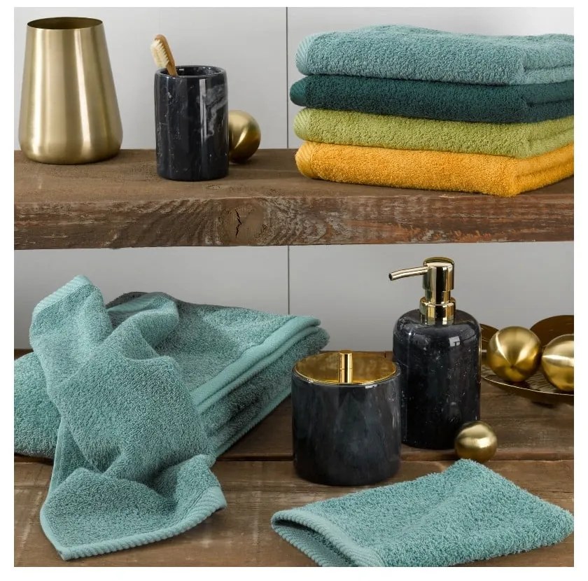 Черна мраморна чаша за четки за зъби Liron - Kela