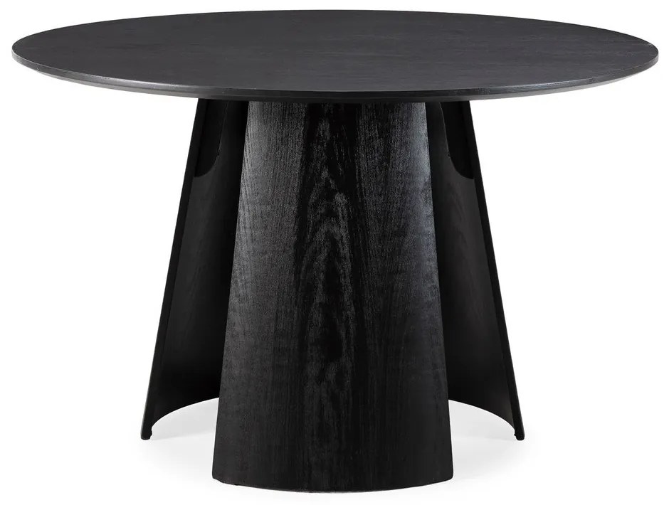 Кръгла трапезна маса с черен плот за маса ø 120 cm Zuri – MOME