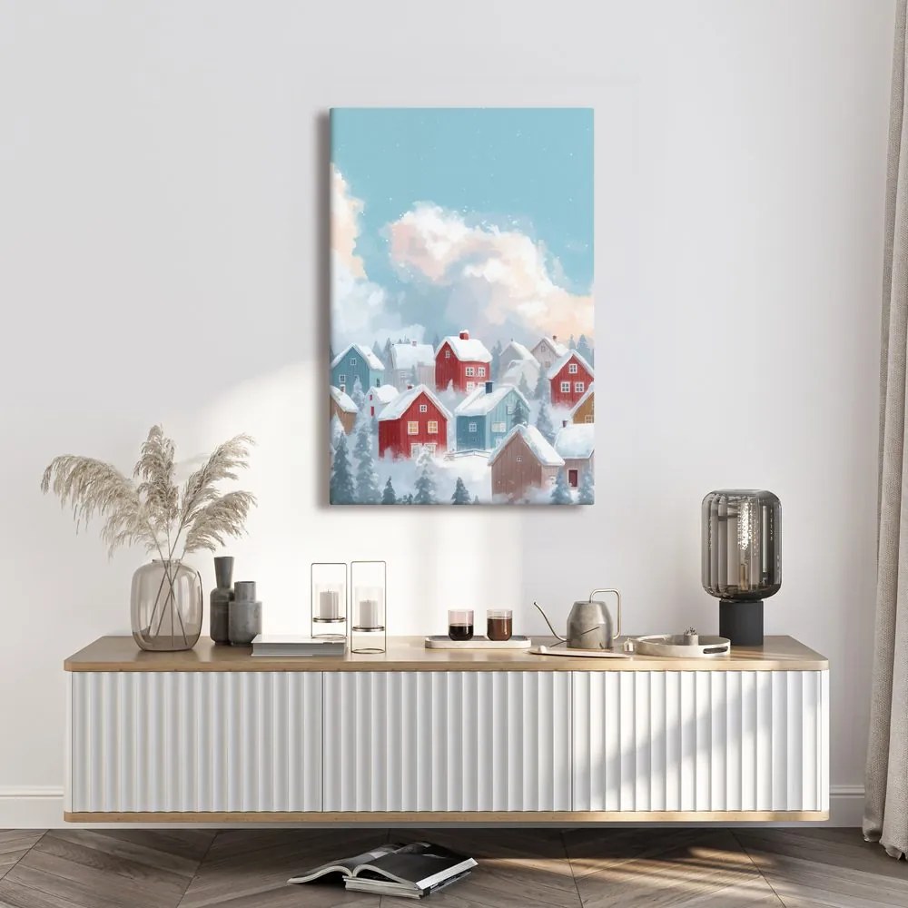 Картина на платно – Заснежено селце