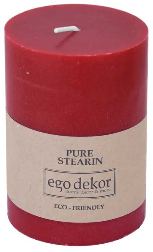 Червена приятелска свещ, време на горене 37 часа Eco - Eco candles by Ego dekor