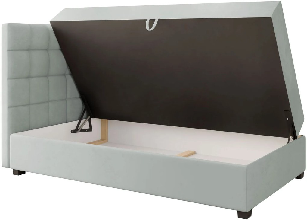 Тапицирано легло Lind-Синьо-90 x 200