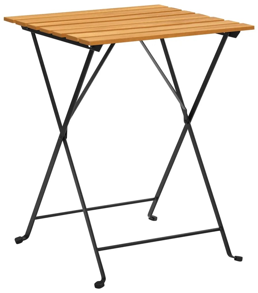 313158 vidaXL Бистро маса, 55x54x71 см, акациево дърво масив