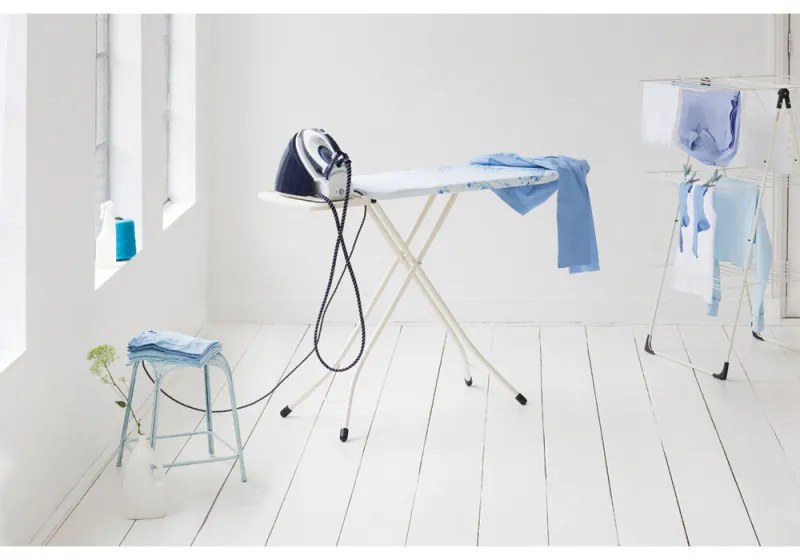 Маса за гладене Brabantia C 90300128, 124x45 см, 7 позиции за регулиране, Поставка за парогенератор, Бял