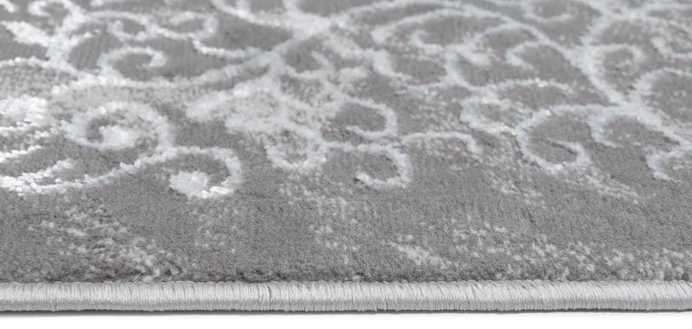 Интериорен килим с модерен дизайн в бяло и сиво с шарка Ширина: 160 см | Дължина: 230 см