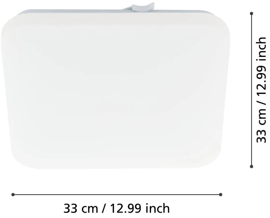 Бяло LED осветително тяло за таван 33x33 cm FRANIA – EGLO