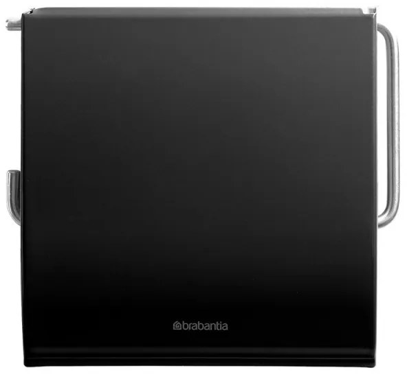 Държач за тоалетна хартия Brabantia ReNew 90300277, Устойчива на корозия, Черен мат