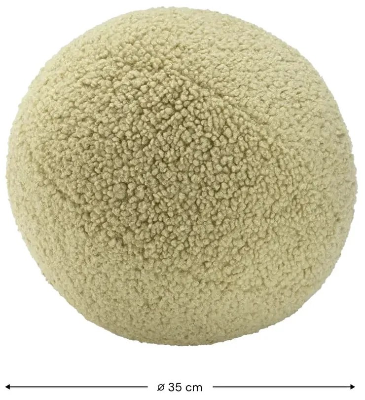 Зелена детска възглавница за диван от букле Ball – Wigiwama