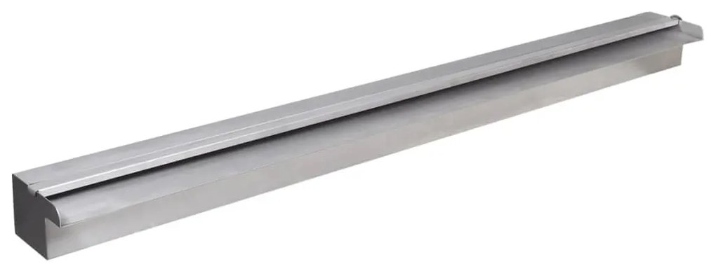 41674 vidaXL Правоъгълен фонтан за басейн, LED, неръждаема стомана, 90 см