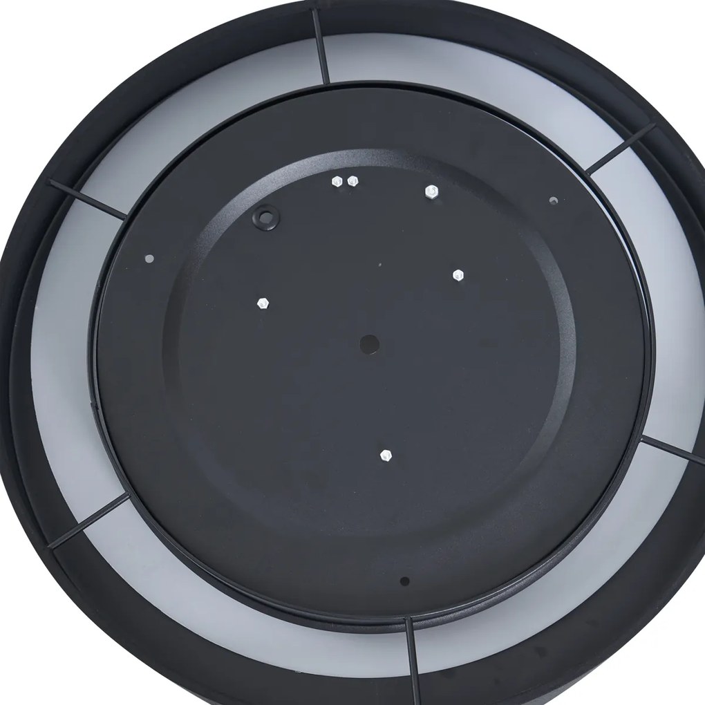 Модерна таванна лампа черна прозрачна 40 см вкл. LED 3-степенно димиране - Sue