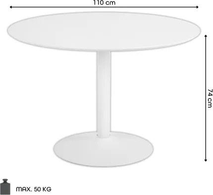KORFU Бежов (Кашмир) - КРЪГЛА МАСА 110 cm ЗА КУХНЯ ТРАПЕЗАРИЯ ХОЛ ФУРНИР