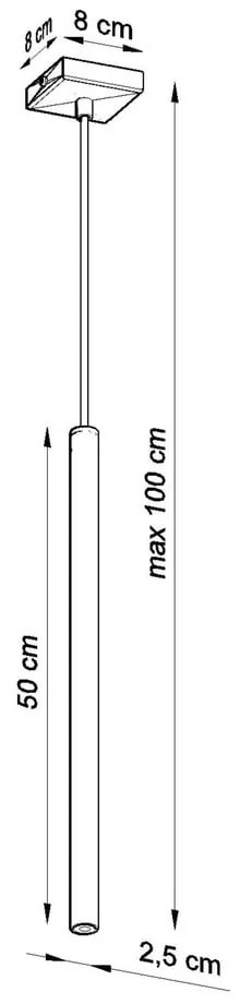 Бяло висящо осветително тяло Единично Fideus - Sollux
