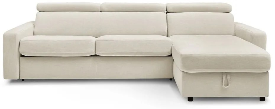 Кремав разтегателен ъглов диван (променлив) Monaco – Bobochic Paris