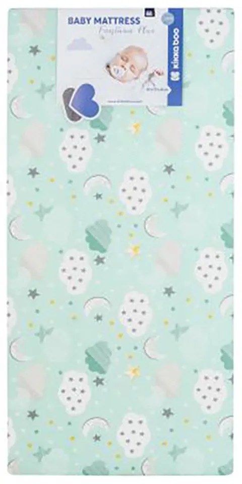 KIKKA BOO Матрак FANTASIA PLUS 60/120/8 см CLOUDS MINT