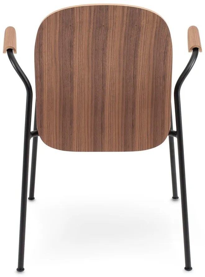 Трапезни столове в комплект с подлакътници/за подреждане 2 бр. от декор от орех в цвят кафяв коняк/в естествен цвят Book – Gazzda