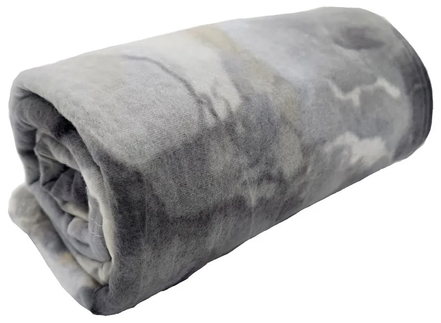 Сиво одеяло от флийс 150x200 cm Marble – JAHU collections