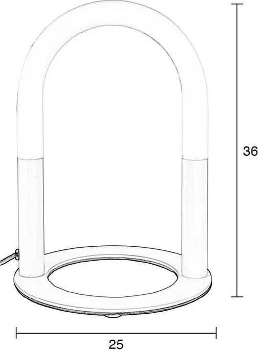 Бежова метална LED затъмняваща се настолна лампа (височина 36 cm) Arch – Zuiver