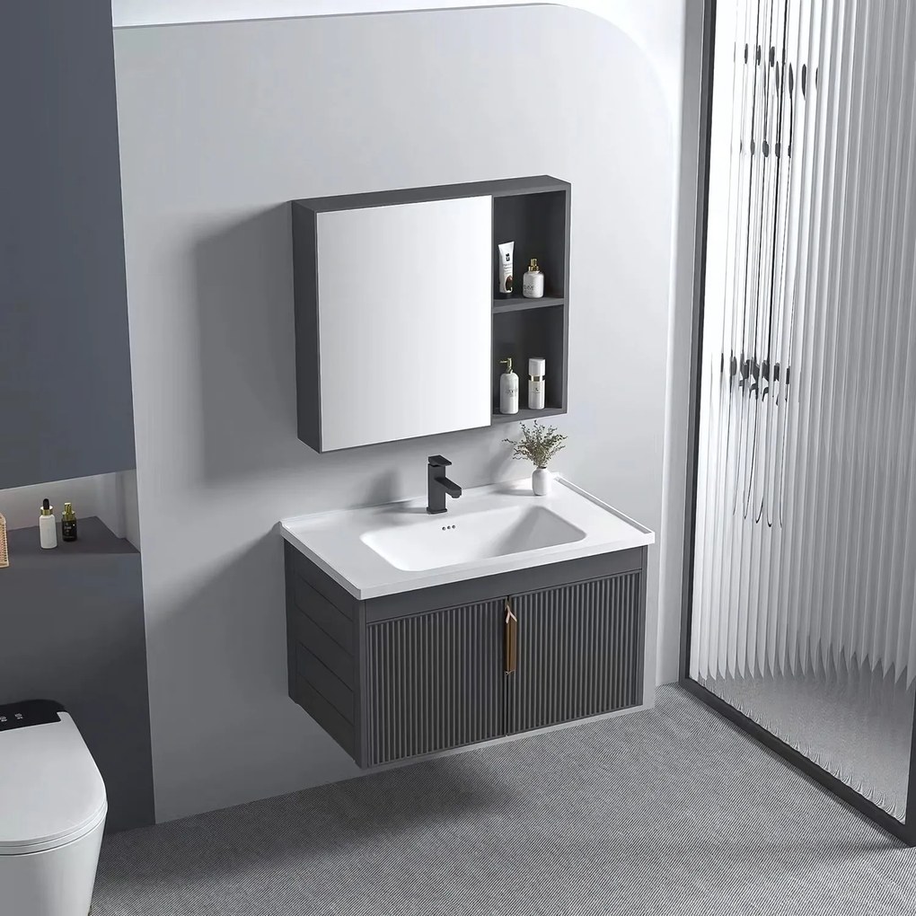 Комплект мебели за баня с мивка Astor 60cm Grey