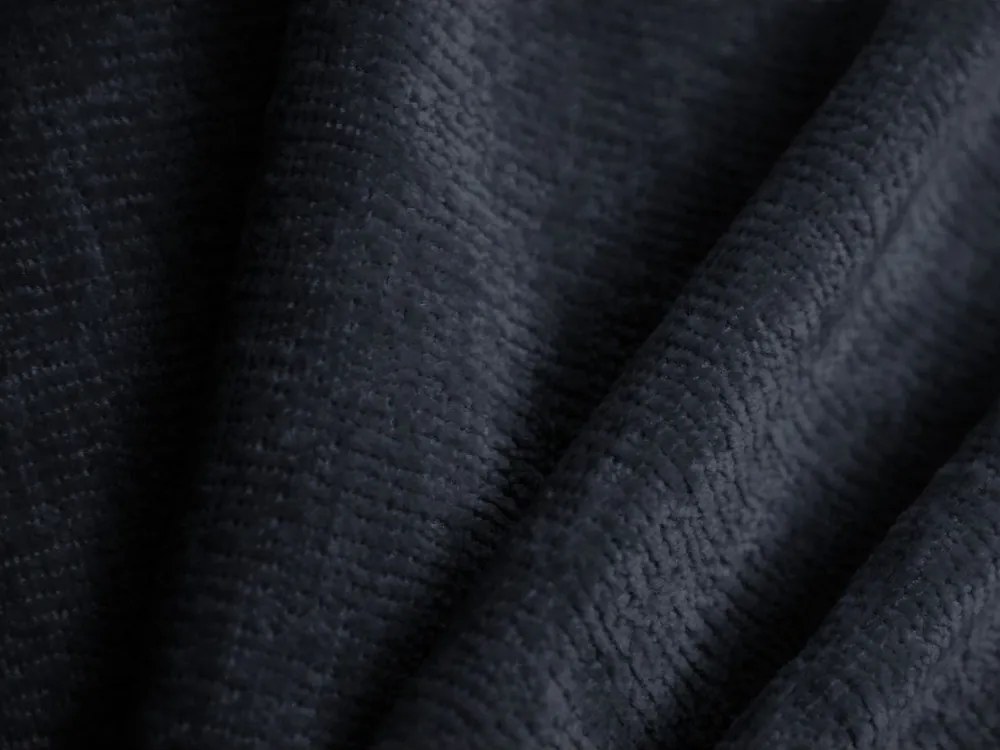 Тъмносиньо единично легло 90x200 cm тапицирано с място за съхранение с включена подматрачна рамка Amy – Micadoni