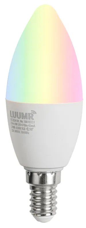Димируема LED крушка E14 C37 Опал 4.9W 470lm 2700-6500K