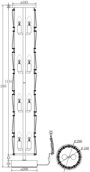 Подова лампа Maytoni Puntes-Chrome