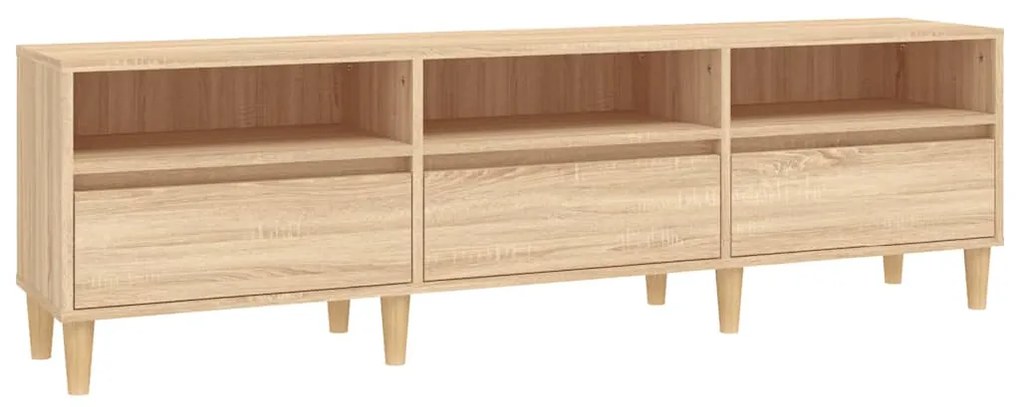 831912 vidaXL ТВ шкаф, сонома дъб, 150x30x44,5 см, инженерно дърво