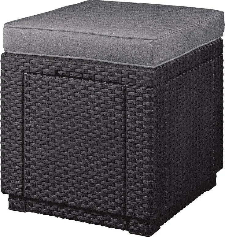 Тъмносива градинска табуретка Cube – Keter